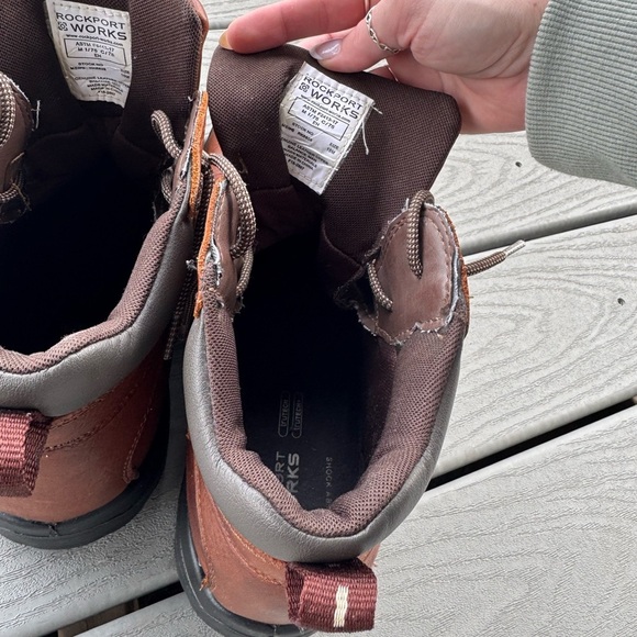 Rockport Works Safety Toe Work Boots Brown Leather Mens Size 15 ASTM main image 6